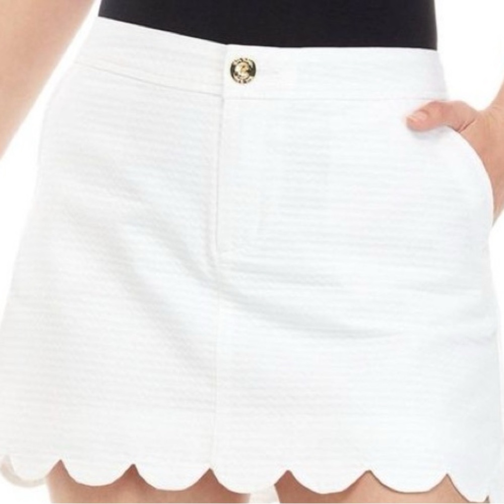 Lilly Pulitzer White Scalloped Skort